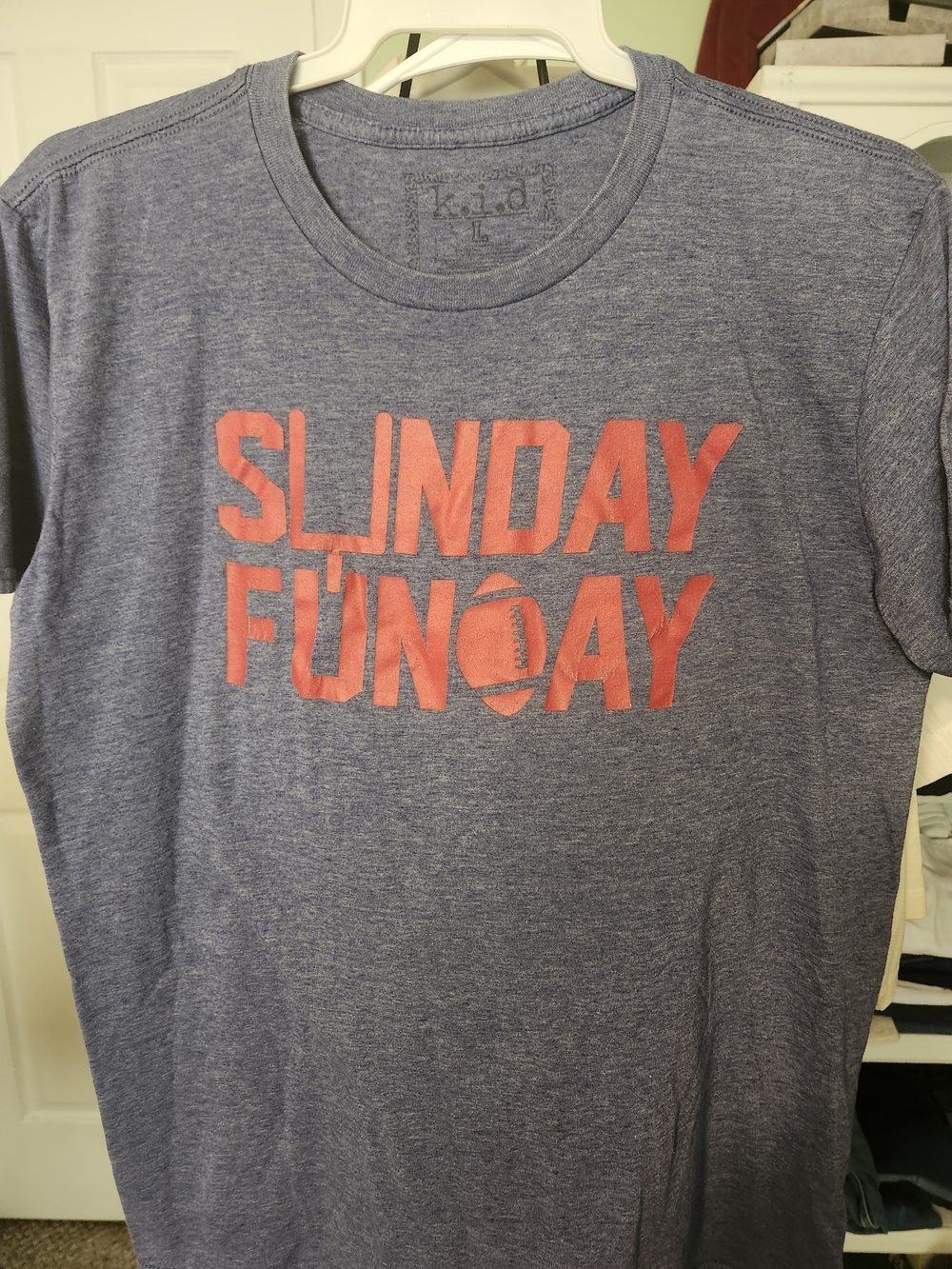 Men's 'Sunday Funday' Heather Blue Graphic Tee